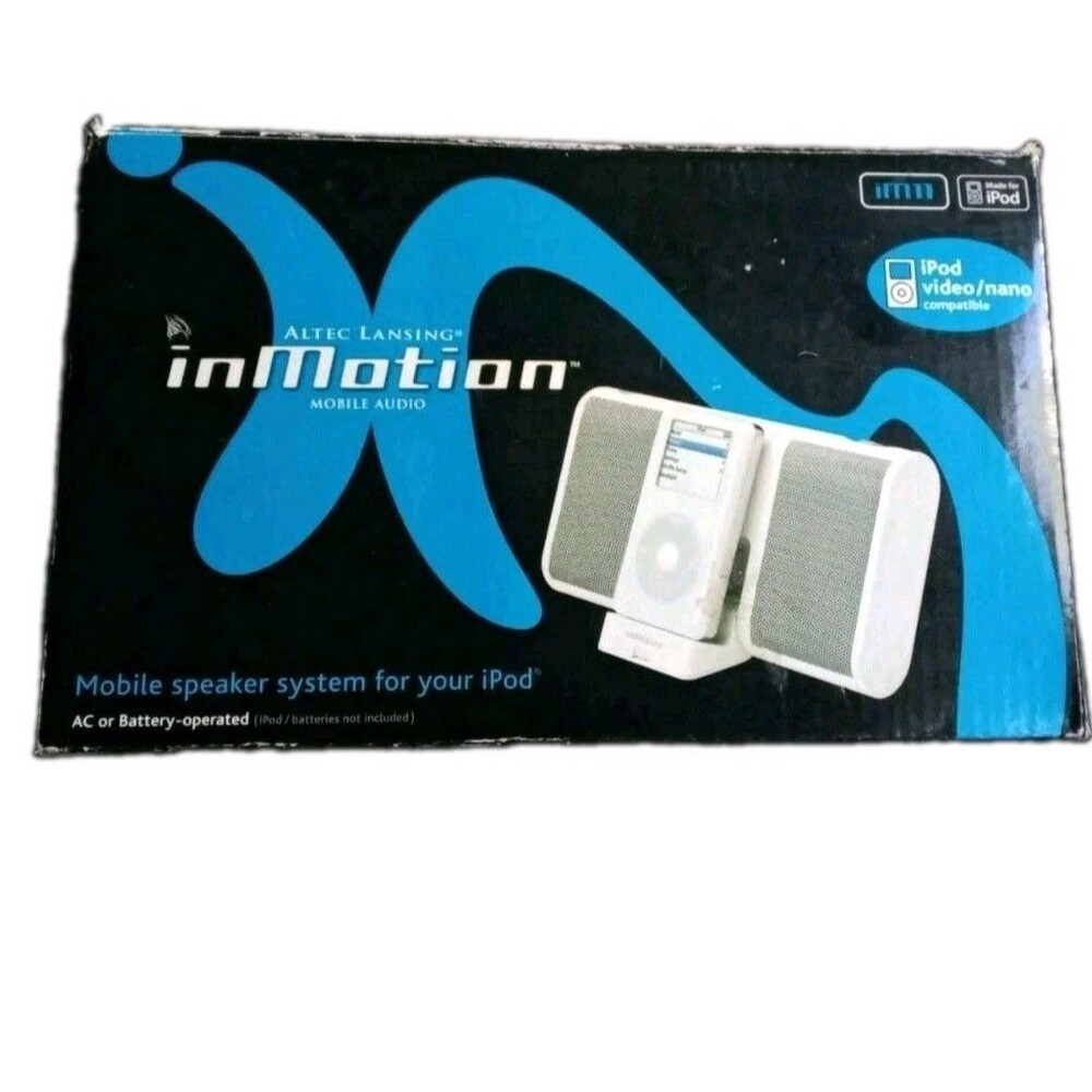 Altec Lansing inMotion iM11 Mobile Audio iPod Speaker Dock Video Nano New in Box